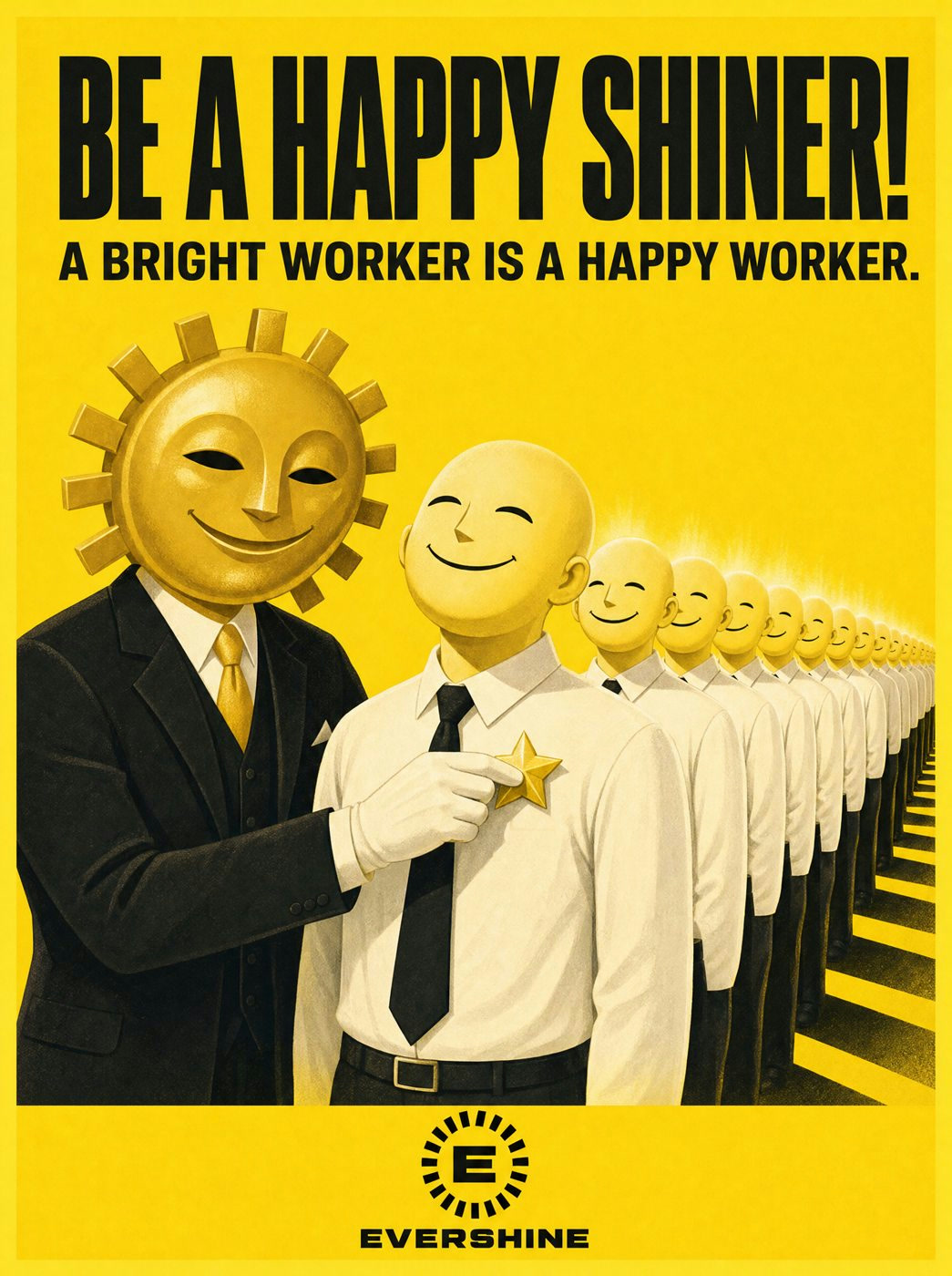 Evershine poster: Be a happy shiner! A bright worker is a happy worker.